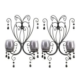 Beaded Candle Wall Sconce Pair *Free Shipping on orders over $70*