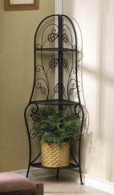 Metal Corner Three-Shelf Unit with Leaf Design *Free Shipping*