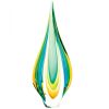 Teardrop Art Glass Sculpture - 18 inches *Free Shipping on orders over $70*