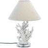 Ivory Coral Table Lamp with Fabric Shade *Free Shipping on orders over $70*