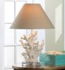 Ivory Coral Table Lamp with Fabric Shade *Free Shipping on orders over $70*