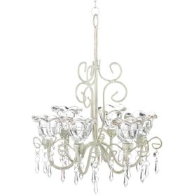 Distressed Ivory Six-Candle Chandelier *Free Shipping on orders over $70*