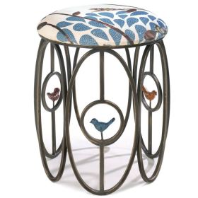 Metal Oval Frame Stool with Birds *Free Shipping*