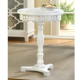 Wood Cutwork Round Pedestal Table *Free Shipping*