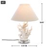 Ivory Coral Table Lamp with Fabric Shade *Free Shipping on orders over $70*