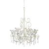 Distressed Ivory Six-Candle Chandelier *Free Shipping on orders over $70*