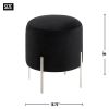 Modern Black Velvet Vanity Stool *Free Shipping*