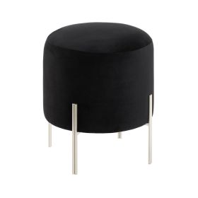 Modern Black Velvet Vanity Stool *Free Shipping*