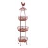 Red Rooster Metal 3-Tier Basket Stand *Free Shipping*