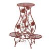 Red Rooster Iron Triple Plant Stand *Free Shipping on orders over $70*