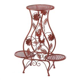 Red Rooster Iron Triple Plant Stand *Free Shipping on orders over $70*