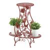 Red Rooster Iron Triple Plant Stand *Free Shipping on orders over $70*
