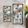 Peacock Rectangular Wall Sconce - Three Candles *Free Shipping on orders over $70*