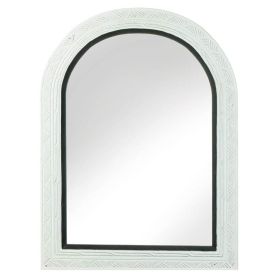 White Arched Wall Mirror with Black Trim *Free Shipping*