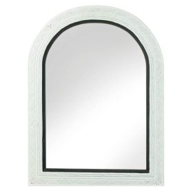 White Arched Wall Mirror with Black Trim *Free Shipping*