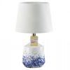 White and Blue Splash Porcelain Table Lamp *Free Shipping*