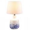 White and Blue Splash Porcelain Table Lamp *Free Shipping*