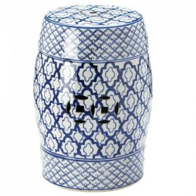 Blue and White Ceramic Stool *Free Shipping*