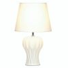 White Ceramic Table Lamp - Abstract Curves *Free Shipping on orders over $70*