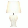 White Ceramic Table Lamp - Abstract Curves *Free Shipping on orders over $70*