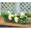 White Faux Floral Candle Holder Centerpiece *Free Shipping on orders over $70*