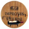 Age Improves With Wine Round Wood Wine Rack *Free Shipping on orders over $70*