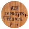 Age Improves With Wine Round Wood Wine Rack *Free Shipping on orders over $70*