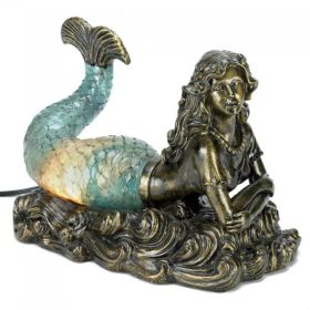 Unique Bronze-Look Mermaid Table Lamp *Free Shipping*