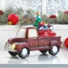 Light-Up Merry Christmas Toy Delivery Truck Decoration Lighted Headlights & Toys