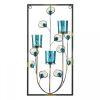 Peacock Rectangular Wall Sconce - Three Candles *Free Shipping on orders over $70*