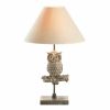 Wood Wise Owl Lamp with Fabric Shade *Free Shipping on orders over $70*