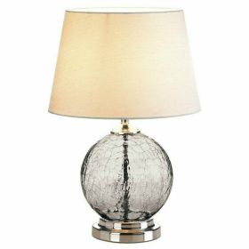 Gray Cracked-Glass Sphere Table Lamp *Free Shipping*