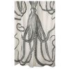 Black and White Octopus Shower Curtain 100-Percent Cotton *Free Shipping*