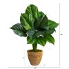 30â€ Large Philodendron Leaf Artificial Plant In Decorative Planter