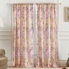 Fabric Panel Curtains with Medallion Pattern, Set of 4, Multicolor *Free Shipping*