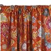 Paris 4 Piece Floral Print Fabric Curtain Panel with Ties, Orange *Free Shipping*