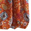 Paris 4 Piece Floral Print Fabric Curtain Panel with Ties, Orange *Free Shipping*