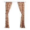 Munich 4 Piece Flower and Petal Print Fabric Curtain Panel with Ties,Beige *Free Shipping*