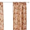 Munich 4 Piece Flower and Petal Print Fabric Curtain Panel with Ties,Beige *Free Shipping*