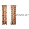 Munich 4 Piece Flower and Petal Print Fabric Curtain Panel with Ties,Beige *Free Shipping*