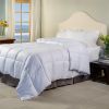 Striped All Season Down Alternative Comforter, Full/Queen, White *Free Shipping*