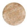 8' Round Champagne Vintage Abstract Indoor Area Rug