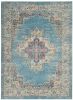 4â€™x6â€™ Light Blue Distressed Medallion Area Rug