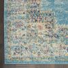 4â€™x6â€™ Light Blue Distressed Medallion Area Rug