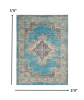 4â€™x6â€™ Light Blue Distressed Medallion Area Rug