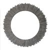 32 Inch Round Beveled Floating Wall Mirror with Sunflower Wooden Frame, Gray *Free Shipping*