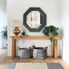 32 Inch Octagonal Shape Wooden Floating Frame Flat Wall Mirror, Gray *Free Shipping*