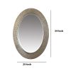 Oval Wood Encased Beveled Wall DÃ©cor Mirror with Reeded Design, Silver *Free Shipping*