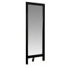 65 Inch Rectangle Wooden Cheval Full Length Standing Mirror with Easel Legs, Black *Free Shipping*