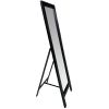 65 Inch Rectangle Wooden Cheval Full Length Standing Mirror with Easel Legs, Black *Free Shipping*